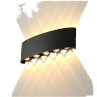 Lampu Dinding LED Aluminium Silinder Tahan Air untuk Taman Luar Ruangan dengan Pencahayaan Atas dan Bawah