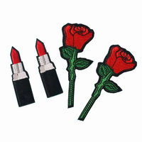 Fabricant Logo Personnalisé Brodé Badge Applique Fleur Patches pour Chiffons