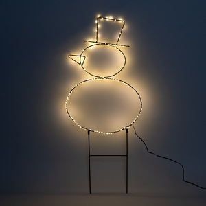 MUÑECO DE NIEVE LED CON 180 LUZITAS BLANCO CALIENTE 30X48CM - Product Image 1