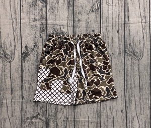 Pantalones Cortos Casuales de Algodón y Elastano con Estampado de Camuflaje para Niños, Primavera/Otoño, Tela de Lana Peinada - Product Image 3