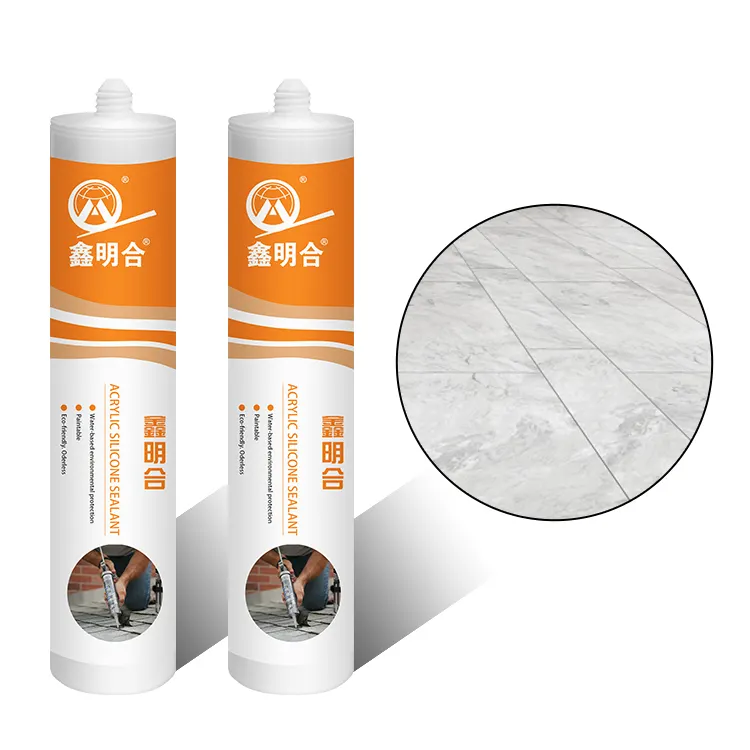 Mastic acrylique MH355 bord de calfeutrage personnalisé OEM ODM sans odeur adhésif structurel transparent de mastic de silicone