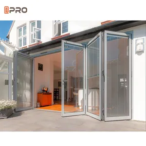 APRO Aluminium Falttür Preis Thermal Break Glas Bifold Tür Außen terrasse Akkordeon Tür