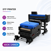 2 cabezales 60cm de ancho formato A1 rollo a rollo 24 ''máquina de impresión de etiquetas de cristal bordado transferencia directa impresora de película XEDA DTF