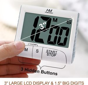 Temporizador <span class=keywords><strong>de</strong></span> Cocina con Pantalla LCD <span class=keywords><strong>de</strong></span> 3 Pulgadas, Digital, con <span class=keywords><strong>Cuenta</strong></span> <span class=keywords><strong>Regresiva</strong></span> <span class=keywords><strong>de</strong></span> 90 Minutos, Parte Trasera Magnética, Alarma Fuerte, con Cuerda (Plástico) - Product Image 3