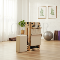 Machine de Pilates pliable en chêne pour la maison, équipement de fitness conçu pour un système d'entraînement de force et de flexibilité