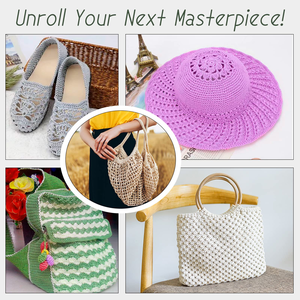 Light Ice Silk Yarn Ice Hemp Yarn Summer Sun Hat Hand-woven DIY Hook Bag Cushion Blanket Hollow Bright Silk Thick <b>Wool</b> - Product Image 6