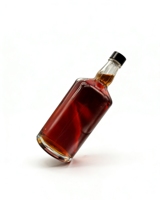 Bouteille en verre transparente pour boissons, rhum, liqueur, whisky, avec bouchon en caoutchouc, vente chaude, classique, 500 ml, 700 ml, 750 ml, 1000 ml