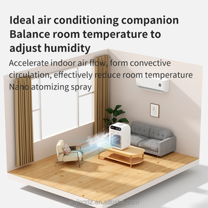 Mini Fan Colorful Water Mist Light Rechargeable Air Conditioners Humidification Cooler Fs-028 Misting Fan Portable Portable - Product Image 3