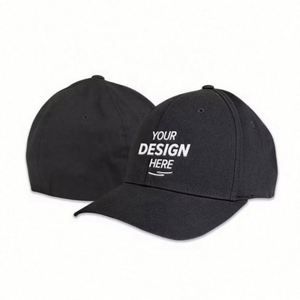 Custom Logo Structured 5-Panel Baseball Caps Hard Cotton Fabric <b>Hats</b> with Embroidery Metal Buckle Back Closure - Product Image 1