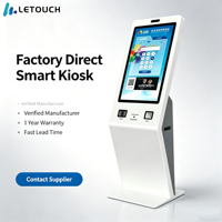 à commande automatique pour PC à écran tactile debout de 32 pouces, Kiosque interactif d'imprimante Android POS en libre-service
