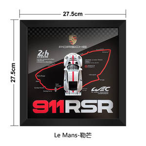 Modèle de voiture de course en alliage Rsr, décoration de piste de l'endurance de <span class=keywords><strong>24</strong></span> heures <span class=keywords><strong>du</strong></span> <span class=keywords><strong>Mans</strong></span>, art mural décoratif 3D - Product Image 6