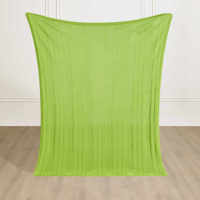 Magic Green Großhandel Ganzjahres-Maßgefertigte Decke Baumwolle Acryl Gestrickte Bettwäsche mit Besticktem Muster Umweltfreundlich Dekorativ