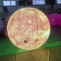 Ballon gonflable géant lumineux LED personnalisé en forme de planète pour la décoration d'événements et de fêtes