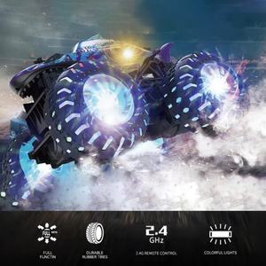 รถบังคับวิทยุแบบใหม่ ขับเคลื่อน 4 ล้อ รุ่น Rock Crawler ขนาด 1/16 พร้อมไฟ LED สีสันสดใส รถไต่หินแบบโปร่งแสง สำหรับวิ่งออฟโรด - Product Image 2