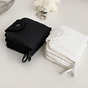 Mini Quilted Coin Purse Solid Color Compact Storage For Cards And Coins Unisex Spring 2025 - Product Image 1