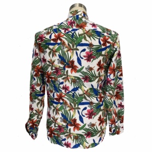 Custom OEM ODM Plus Size Poly <strong>Peach</strong> Casual 2024 Men's Printed Long Sleeve <strong>Shirt</strong> - Product Image 3