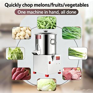 เครื่องตัดผักผลไม้อัตโนมัติ สแตนเลส สตีล ไฟฟ้าอเนกประสงค์ สำหรับพริกไทย หัวหอม ขิง มอเตอร์ 220V - Product Image 3