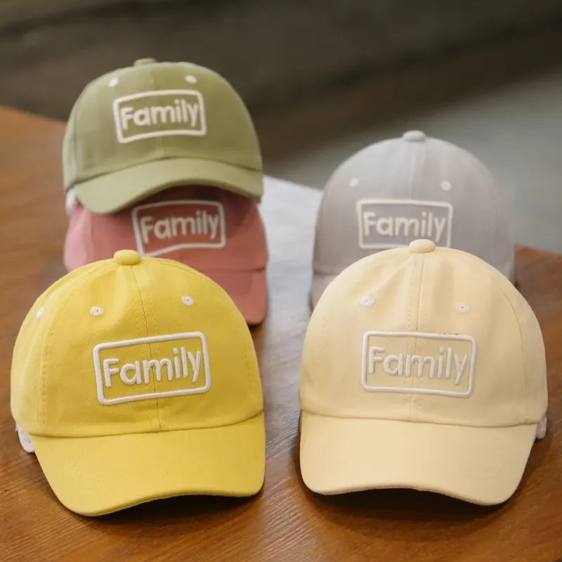 Chapeau de papa en coton doux brodé personnalisé 6 panneaux casquette de baseball non structurée casquettes simples pour bébé enfant en bas âge enfants