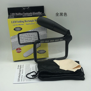 Nouvelle loupe de lecture carrée à main avec grossissement <span class=keywords><strong>2x</strong></span>, <span class=keywords><strong>5</strong></span> LED, pliable, en acrylique PVC, aide pour malvoyants, personnalisable OEM - Product Image 5