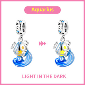 Abalorios Colgantes de Cobre Esmaltado con los 12 Signos del Zodíaco, Joyería Colorida con Horóscopo, Ideal para Pulseras, Regalo de Astrología para Cumpleaños de Mujer - Product Image 4