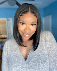 Perruque coupe courte lisse façon Pixie, faux locs, lace hd, pre-plucked, sans perte de cheveux, pour femmes africaines - Product Image 3