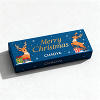 Caja de Regalo de Lujo con Tapa Impresa Personalizada, con Cartón Grueso y Superficie Laminada para Empaque de Productos Navideños Premium