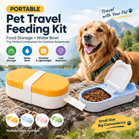 Bouteille d'eau portable en silicone pour chien, pliable, pour les promenades, la randonnée et les voyages en extérieur