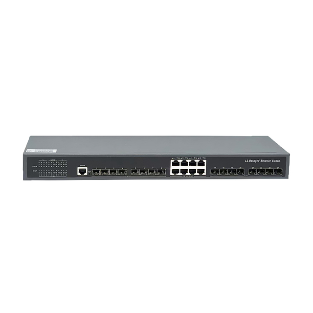 16 Optical and 8-Electric Full Gigabit Management Layer 2  Fiber  Switch Network Switches
