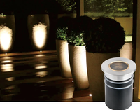 Lampe LED encastrée Litecent 1W pour aménagement paysager, design demi-lune, télécommande, gradation Dali, étanche IP67