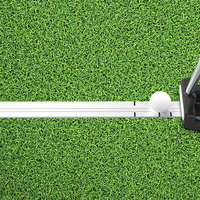 Règle de golf portable en alliage d'aluminium pour entraînement de swing, guide de trajectoire et jauge de putter avec échelle réglable à 180°, modèle international