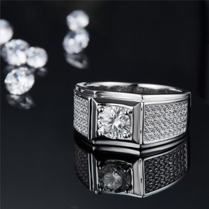 OEM ODM Jewelry Manufacturer Custom 925 Sterling Silver Moissanite <strong>Ring</strong> <strong>for</strong> <strong>Men</strong> - Product Image 3