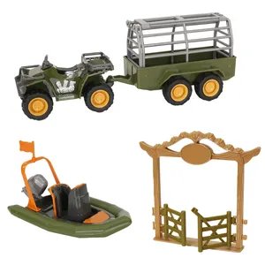 Plastic Luchtschip Sliding Landbouwtractoren Gate Model Speelgoed Voor Kids Diy Mini Dier Park