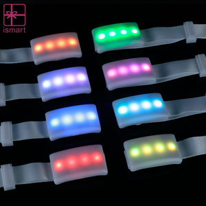 Pulseras LED Intermitentes <span class=keywords><strong>de</strong></span> Alta Calidad para Fiestas, Activadas por Música, con 4 LED, Logotipo Personalizado, Banda Luminosa - Product Image 4