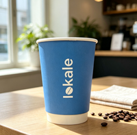 Gobelet à café jetable écologique Explosions avec couvercle, calibre 90, pour boissons chaudes, avec emballage, vente en gros commerciale