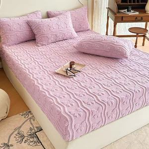 Funda <span class=keywords><strong>de</strong></span> colchón <span class=keywords><strong>de</strong></span> coral cálido <span class=keywords><strong>de</strong></span> invierno <span class=keywords><strong>de</strong></span> una sola pieza Tuff Pile Funda <span class=keywords><strong>de</strong></span> <span class=keywords><strong>cama</strong></span> antideslizante <span class=keywords><strong>de</strong></span> estilo americano tejido - Product Image 6