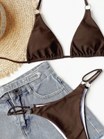 Maillots de bain sexy à micro-bretelles, mini maillot de bain, vente chaude 2021, bikini à liens ajustables pas cher pour femmes, couleur unie, string, dos nu