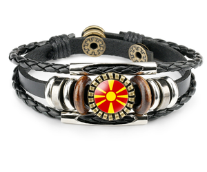 Bracelet motif drapeau national européen rétro vintage <span class=keywords><strong>de</strong></span> la République du Monténégro drapeaux et bannières promotionnels - Product Image 3