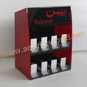 Présentoir à cigarettes en acrylique à 2 niveaux avec poussoir et éclairage LED, support de tabac à défilement automatique pour comptoirs de vente au détail - Product Image 5