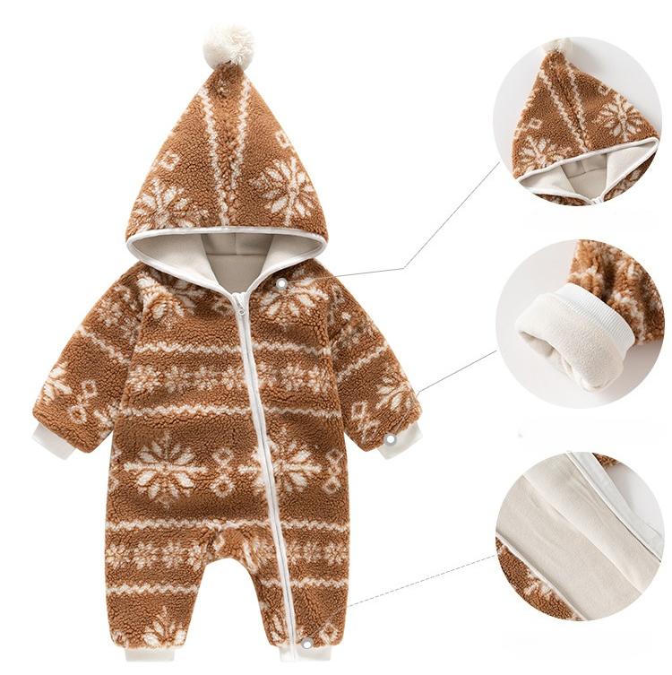 Baby Fleece Romper - Warm Winter Jumpsuit for Infants