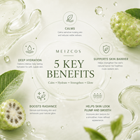 MEIZCOS Ampoule Apaisante Noni 30ml Sérum Vert au Panthénol Collagène Végétalien Hydratant Apaisant Éclatant pour Peaux Sensibles