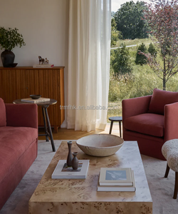 Mesa de Centro Cuadrada de Madera Mappa Burl para Sala de Estar - Product Image 3