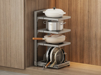 Étagère de rangement multi-niveaux et multifonctionnelle pour ustensiles de cuisine, organisateur sous l'évier et sur le comptoir pour usage domestique