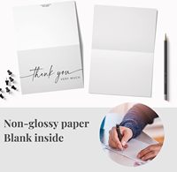 Cartes de remerciement de mariage personnalisées en papier d'art 350 g/m² avec impression dorée, enveloppes et autocollants assortis, design personnalisé, cadeau