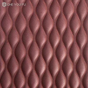 New tech fashion car refit embroidery leather pieces processing price only car seat cover pu leather