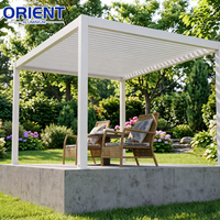 Cubierta de Terraza Contemporánea de Aluminio con Sistema de Techo Transparente para Patios y Espacios Exteriores