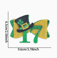 Pinces à cheveux Shamrock Bow Style régulières, kits de carnaval extérieur, thème irlandais de la Saint-Patrick, multi-éléments