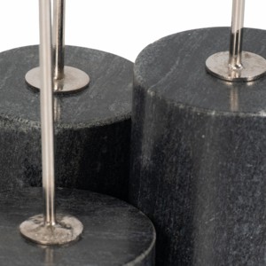 Scultura Sferica in Metallo con Base in Marmo, Decorazione per Soggiorno e Ufficio, Esposizione su Mensola - Product Image 4