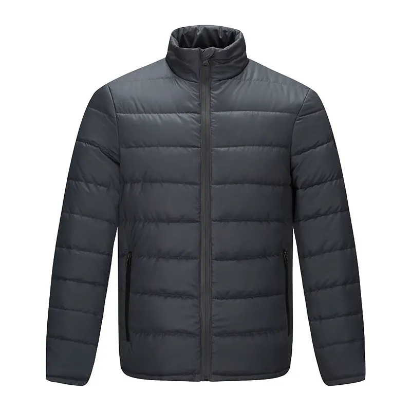 Custom Men Stand Collar Lightweight Winter Coat Quilted Packable Down Jacket