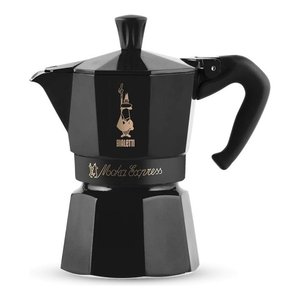 Cafetera de Aluminio 3 Tazas MOKA EXPRESS Monograma Omino Negro 0008002 MR - Product Image 1