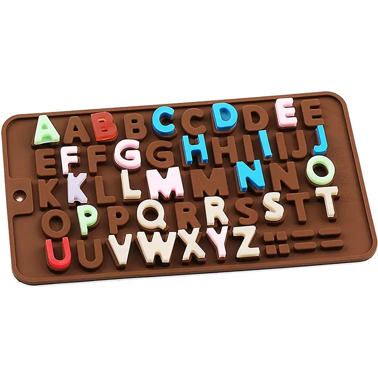 26 English Letter Silicone Cake Mold Letter Alphabet Stamps Sticky Embosser Cookie Cutter Decorating Tools Fondant Alphabet